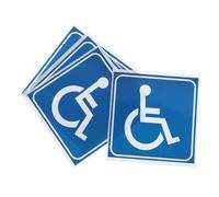 BUGUUYO 4pcs Self-Adhesive Disabled Wheelchair Symbol Stickers Accessibility Signs for Disability Car and Mobility Use
