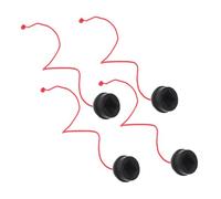 BUGUUYO 4Pcs Snooker Pool Chalk Holder Rubber Sleeve Compact Billiard Accessory for Cue Chalk Storage Portable Lightweight Black