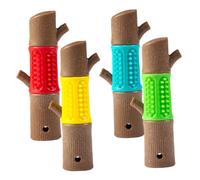 BUGUUYO 4pcs Teething Toy for Puppies Dogs Bamboo Dog Chew Toy Interactive Molar Grinding for Healthy Gums