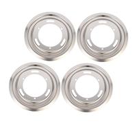 BUGUUYO 4Pcs Thick Stainless Steel Gas Stove Drip Pans Durable Trays for Liquefied Gas Range Practical Kitchen Essential for Catching Oil and Food Messes