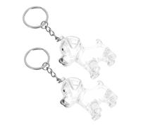 BUGUUYO 4pcs Transparent Dog Hair Keepsake Box Pet Hair Memorial Collector Capsule Keychain Charm for Bags and Keys Compact Lightweight Design for Long-term Preservation and Emotional