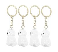 BUGUUYO 4pcs Transparent Pet Hair Keepsake Keychain Lightweight Memorial Storage Vials for Dog Ashes Hair Teeth Souvenir Portable Bag Charm for Pet Loss Remembrance