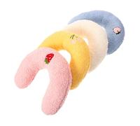 BUGUUYO 4pcs U-shaped Cat Pillow Grey Fluffy Cushions Cat Nap Pillow for Indoor