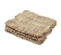 BUGUUYO 4pcs Washable Grass Mats for Rabbits and Birds Comfortable Nesting Pads for Animals Breathable Design for Cages Moisture Control Foot Safety