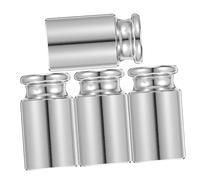 BUGUUYO 4pcs Weight Calibration Weights Scale Adjustment Hooked Load Physics Teaching Tools Metric Calibration Physics Experiment Equipment Hook Steel Silver