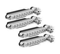 BUGUUYO 4pcs Wind Energy Car Grille Lights with Adjustable Mounting Bracket White LED Daytime Running Lights Strip for Trucks and Off-road Vehicles No Wiring Needed for Easy Installation