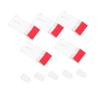 BUGUUYO 5 Sets Clear Acrylic Door Latch Locking Hasp Transparent Heavy Duty Cabinet Latches with Padlock Holes Easy Installation Security Lock for Gates Doors and Outdoor Sheds