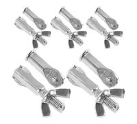 BUGUUYO 5 Sets Steel Hacksaw Frame Repair Kit with Tension Bolts and Wing Nuts for DIY Woodworking and Metalworking Hand Tool Replacement Parts