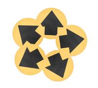 BUGUUYO 5 Sheets Arrow Floor Warning Stickers Non Slip Directional Decals for Social Distancing Safety Signs Schools Hospitals Markets and Public Spaces