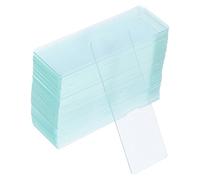 BUGUUYO 50 pcs Glass Microscope Slides for Laboratory Aquatic Specimens Single Concave Design Sturdy Transparent Biology Glass Specimen Slides for Microorganism Preparation