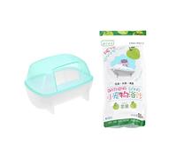 BUGUUYO 500g Sand Chinchilla Hamster Bath Room House Easy Clean Container for Small Pet Stress Relief