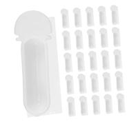 BUGUUYO 50pcs Bird Cage Feeding Dish Thumb Box Style Hanging Feeder Cups for Small Birds for Finches Parakeets Easy to Install Durable Plastic Food Bowls Minimizes Spillage