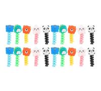BUGUUYO 50pcs Cartoon Animal Cable Protectors Charger Saver USB Data Cable Protectors with Dinosaur Panda Cat Star Bear Designs, Random Colors, Cord Holders for Phone Charger and Earphone