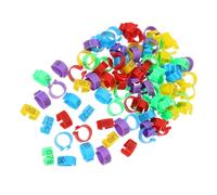 BUGUUYO 50Pcs Clip-On Pigeon Leg Bands Plastic Bird Identification Rings for Chickens Ducks and Poultry Open Foot Markers for Racing and Homing Pigeons