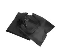 BUGUUYO 50pcs Frosted Medium Clothing Store Tote Bags with Comfortable Black Shoulder Straps Reusable Grocery Tote Bags for Apparel Packaging and Easy Carry