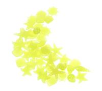 BUGUUYO 50pcs Glow Dark Aquarium Stones Ocean Theme Decorative Gravel for Fish Tank Bright Colored Rocks for Aquatic Landscapes for Water Features Gardens
