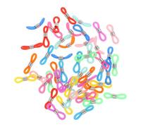 BUGUUYO 50Pcs Multi-Color Silicone Anti-Slip Eyeglasses Ear Hooks, Round Eyeglass Retainers with Short Spring, Comfortable Temple Tips for Outdoor and Daily Glasses Accessories