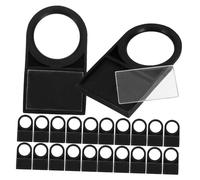 BUGUUYO 50pcs Push Button Identification Sign Plates for Round Hole Plastic Electrical Switch Indicator Labels Clear Notice Signs for Industrial Control Panels and Emergency Equipment
