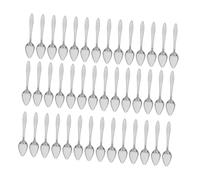 BUGUUYO 50pcs Stainless Steel Parrot Feeding Spoons for Hand-rearing Birds Ergonomic Curved Nursing Tool for Safe Feeding Easy to Clean Lightweight Portable Scoop for Parrots Budgerigars
