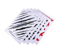 BUGUUYO 5pcs Car Crack Pattern Stickers Vinyl Decals for Automobile Decoration Blood Stains Design Creative Car Accessories for Rv SUV Truck Home Walls