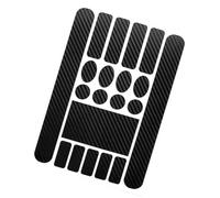 BUGUUYO 5pcs Carbon Fiber Black Anti-Scratch Bike Frame Stickers Bicycle Chain Protector Films for Mountain Road and Hybrid Bikes