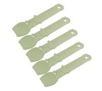 BUGUUYO 5pcs Cat Treat Squeeze Spoons Plastic Feeding Tools with Ergonomic Design for Interactive Wet Food Puree Dispensing Light Green Pet Cat Food Spoon