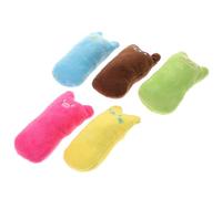 BUGUUYO 5pcs Catnip Teething Toys for Kitten Soft Plush Pillow Shaped Cat Chew Toys Catnip for Cats to Play and Satisfy Biting Instinct