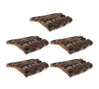 BUGUUYO 5pcs Cork Bark for Terrarium Snakes Lizards Climbing Hiding Decor Tree Bark Reptile Breeding Tank Flooring