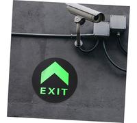 BUGUUYO 5pcs Glowing Exit Sign Floor Stickers Safety Way Indicator Decals for Precise Evacuation Easy Stick Installation for Home and Business Use