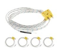 BUGUUYO 5pcs K-Type Mini Thermocouple Temperature Probe Sensors 2m Long Temperature Sensor for Thermocouple Meter Compatible Tm902c Tes1310 Measuring Range 50 to 400°c Suitable