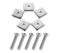 BUGUUYO 5Pcs M4 Stainless Steel Surfboard Fin Screws, Paddleboard Tail Fin Replacement Set for Sup and Longboard, Corrosion-Resistant Paddle Board Accessories for Water Sports