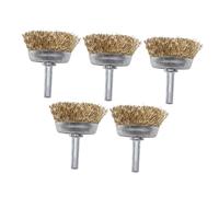 BUGUUYO 5pcs Stainless Steel Test Tube Brush Heads Polishing and Grinding Accessory for Electric Drill Wire Brush Kit for Metal Surface Cleaning and Rust Removal