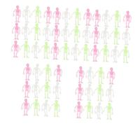 BUGUUYO 5sets Luminous Skeleton Skeleton Figurines Stretchy Pinata Superhero Fake Glow Animal Decoration Party Dinosaur Squishy Halloween Lizard Little Skeleton Giant 12pcs*5