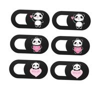 BUGUUYO 6 PCS Pink Panda Webcam Cover Slide Set for Tablet Laptop Smartphone, Privacy Camera Protector 3 Sizes (G1, G3) Anti-Peeping Slider for Home and Office Use