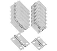 BUGUUYO 60pcs Mini Small Box Hinges and Micro Lift-Off Barrel Hinges for Jewelry Boxes and Craft Projects Nickel and Silver Finish 1-Inch and with Miniature Screws Suitable for Wooden and