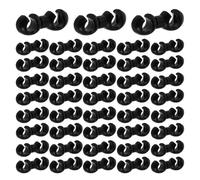BUGUUYO 60pcs Mountain Bike Cable Clips S Hook for Brake and Derailleur Cable Management Black Bicycle Line Pipe Clamps Cycling Parts Accessories