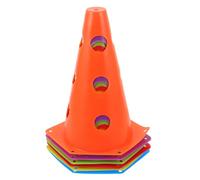 BUGUUYO 6pcs Agility Training Cones for Soccer Basketball Football Plastic Sports Markers with Holes Multisport Athletic Training Cones for Youth and Adults