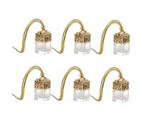 BUGUUYO 6pcs Car Perfume Bottle Pendant Hanging Glass Bottles Auto Aroma Diffuser Ornament for Car Truck Van Gold Cap
