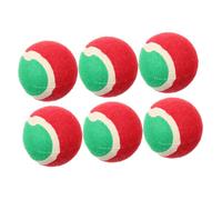 BUGUUYO 6pcs Christmas Tennis Toy Dog Ball Dog Toys Balls Interactive for Small Puppy