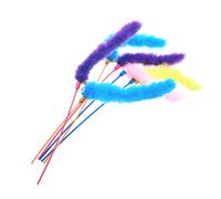 BUGUUYO 6pcs Creative Cat Teaser Toys Interactive Cat Teasing Sticks for Indoor Play Mixed Color for Engaging Kittens and Strengthening Bonds Pets
