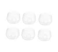 BUGUUYO 6pcs Gas Protective Cap Stove Knob Covers White Non-Adhesive Installation Reusable Blends into Style Decor Child Safety Protection for Home Use