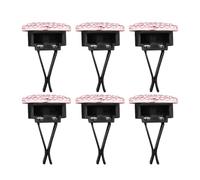 BUGUUYO 6pcs Rhinestone Heart Car Air Vent Clips with Aromatherapy Pads Luxury Car Air Conditioner Perfume Diffuser Easy Refill Decorative Clips for Front Dash Accessories