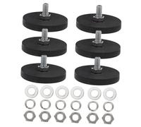 BUGUUYO 6pcs Rubber Coated Car Mount with M6 Male Threaded Studs, Easy to Install Camera Mounting Suitable for Mounting Video Recorder Mounts and Tools