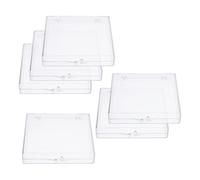 BUGUUYO 6pcs Small Transparent Butterfly Specimen Boxes with Hinged Lids Clear Plastic Display Cases for Portable Storage Containers for Field Research and Decorative