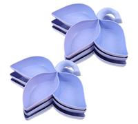 BUGUUYO 6pcs Triple-compartment Small Animal Food Bowls Hanging Pet Feeder Containers for Rabbits Chinchillas Hamsters Chew-resistant PP Plastic Feeding Dish with Raised Rim for Spill