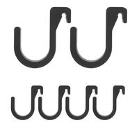 BUGUUYO 6pcs Universal Car Umbrella Hooks, Black Plastic Umbrella Holder Clips for SUV Trunk Organizer, No Installation Needed, Car Boot Hanging Hooks for Wet Gear Storage