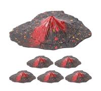 BUGUUYO 6pcs Volcano Model Plastic Simulation Volcano Ornaments for Desktop Decor Science Education Geography Enthusiasts Collectors
