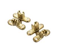 BUGUUYO 6Pcs Zinc Alloy Hidden Table Hinges Silent Cross Invisible Concealed System for Cupboard Doors Heavy Duty Noise Reduction Finish