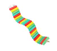 BUGUUYO 7.5x30cm Natural Wood Hamster Parrot Pet Climbing Ladder Soft Exercise Toy Bird Wooden Ladder Sturdy Safe