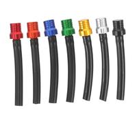 BUGUUYO 7pcs Motorcycle Gas Fuel Caps and Vent Hose Covers Metal Motorbike Tank Caps with Air Vent Function Easy to Install Replacement for Off Road Bikes and Atvs Multi Color